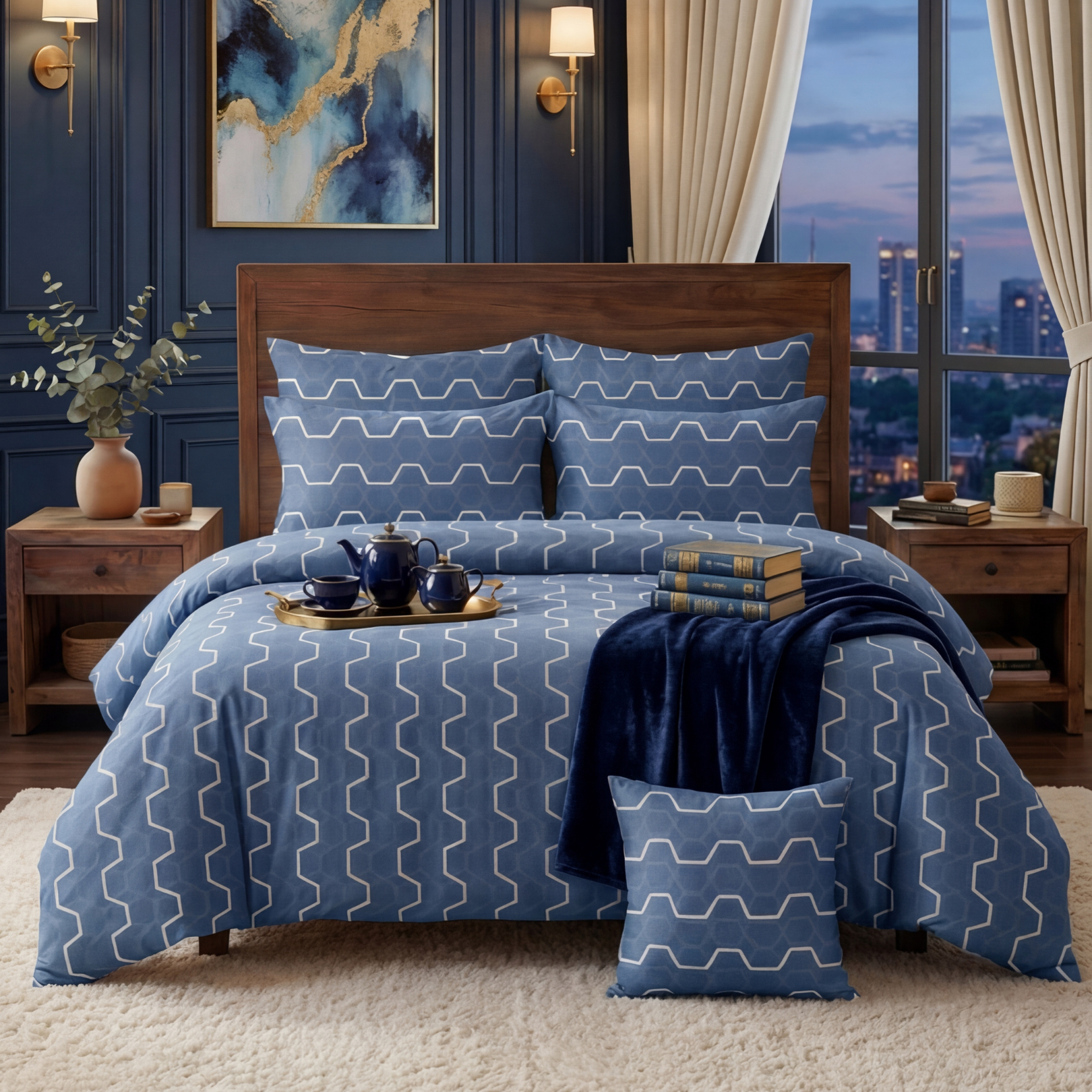 MARVI Comforter Set- 7 Pcs - Aspire Bedding