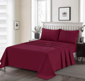 3 Pcs King Size Ultra Soft Dyed Bedsheet - Maroon