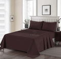 3 Pcs King Size Ultra Soft Dyed Bedsheet - Chocolate
