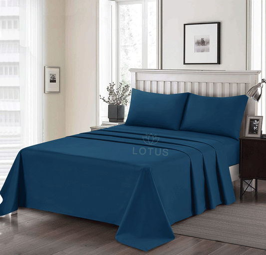 3 Pcs King Size Ultra Soft Dyed Bedsheet - Zinc