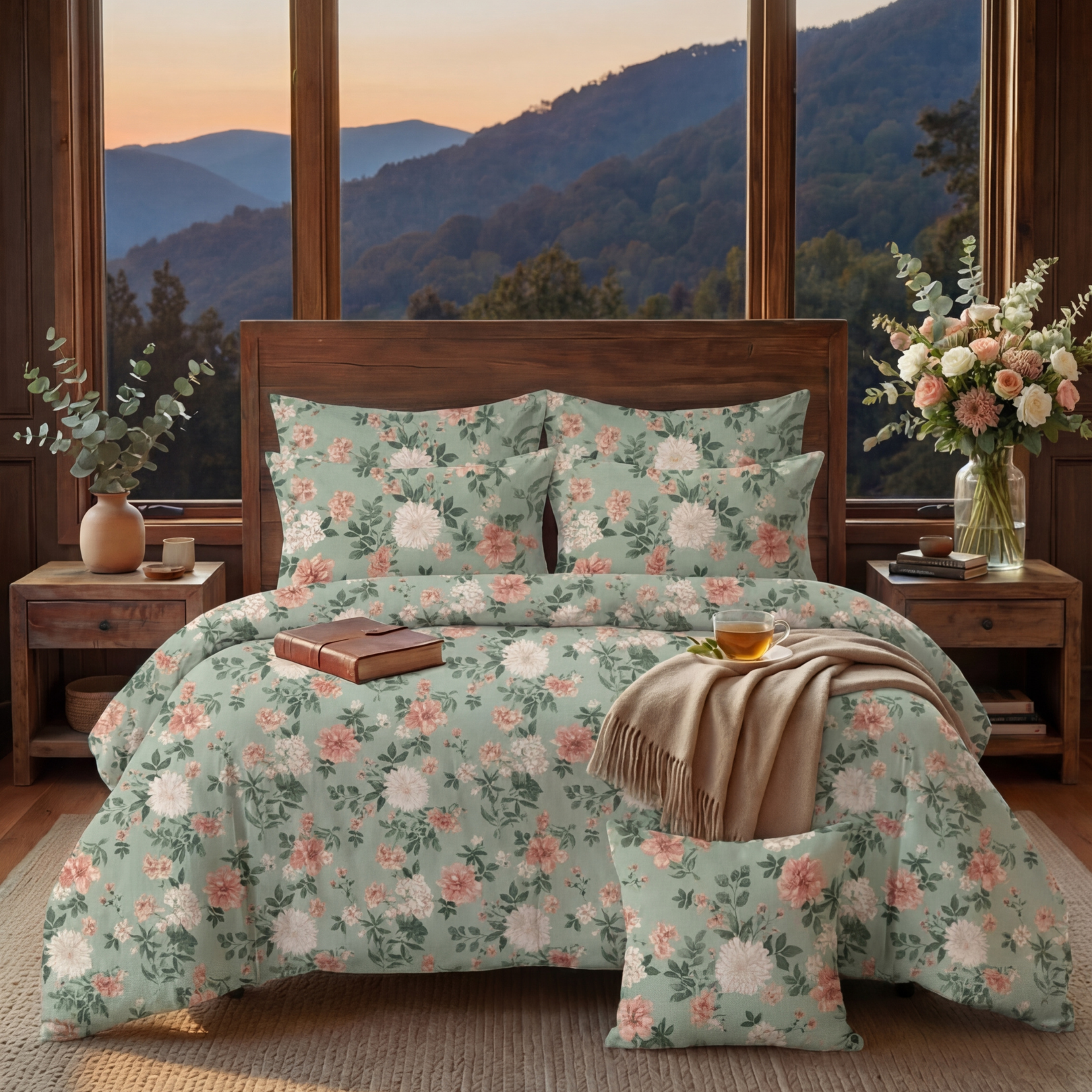 CALVIN Comforter Set- 7 Pcs - Aspire Bedding