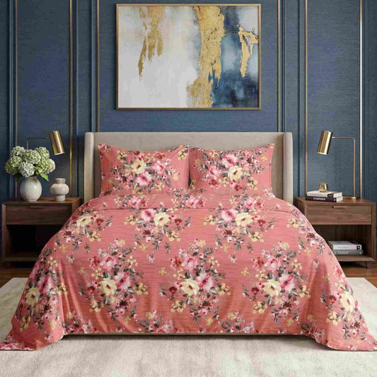 3 Pcs King Size Ultra Soft Bedsheet - Petrix