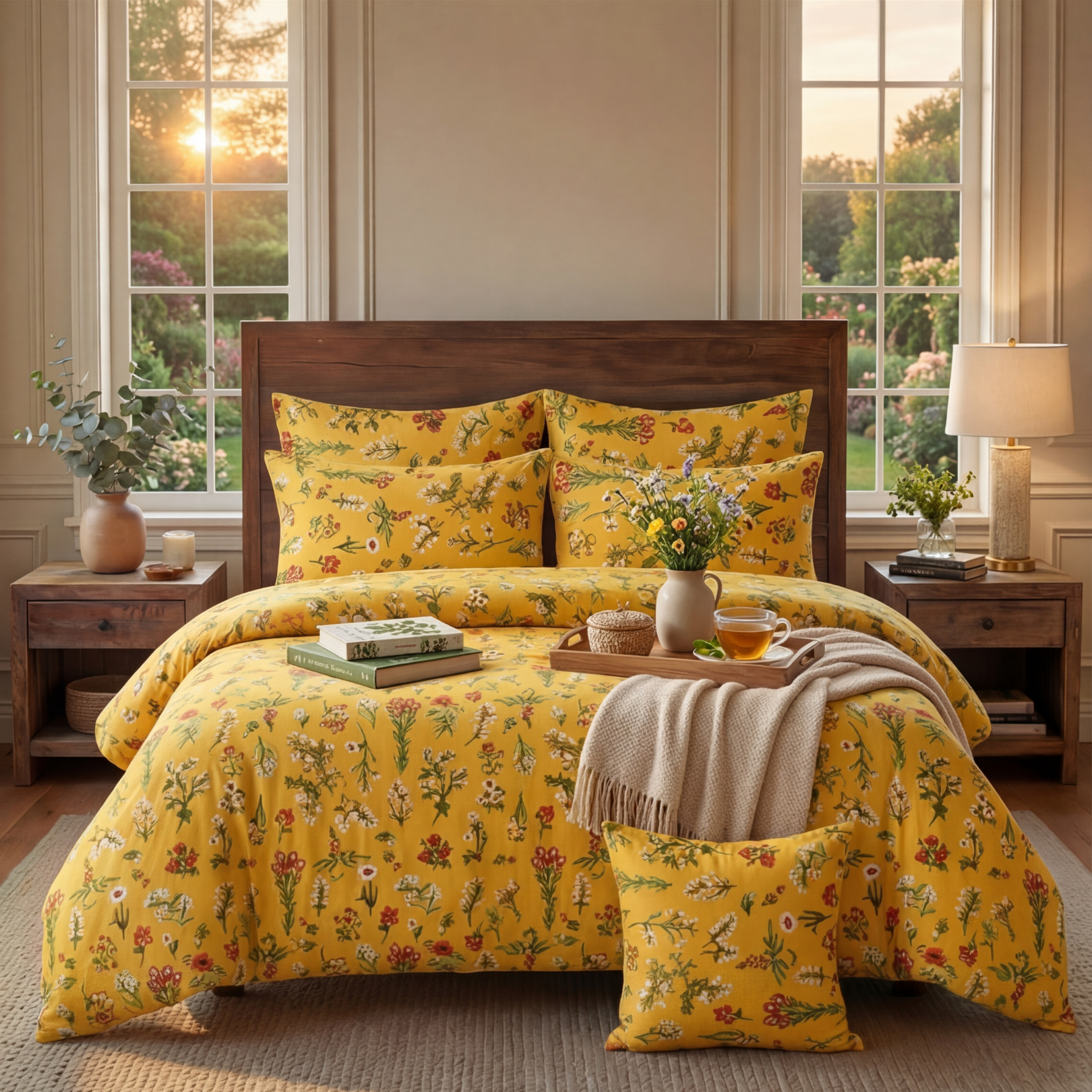 PANSY Comforter Set- 7 Pcs - Aspire Bedding