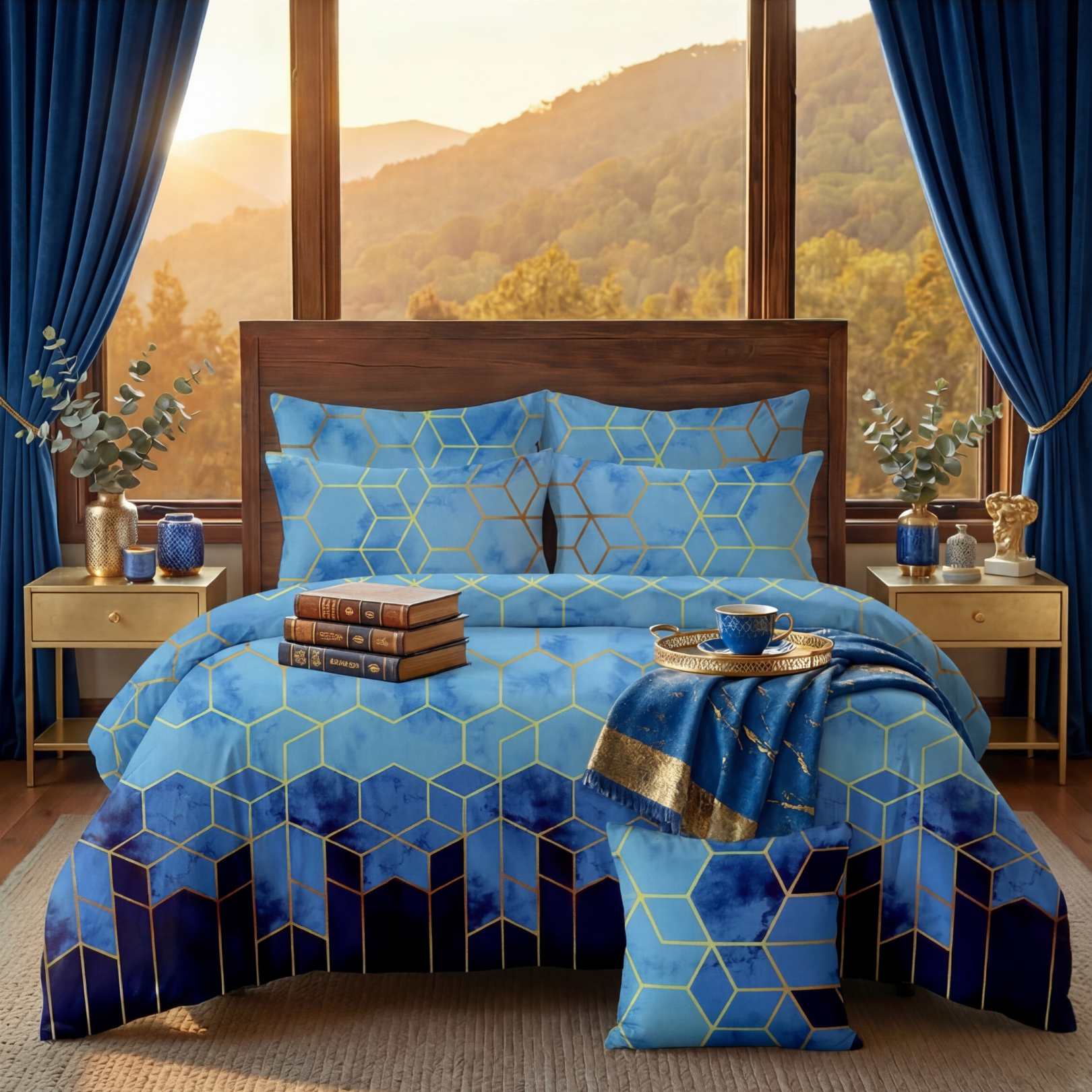 SkyWhisper Comforter Set- 7 Pcs - Aspire Bedding