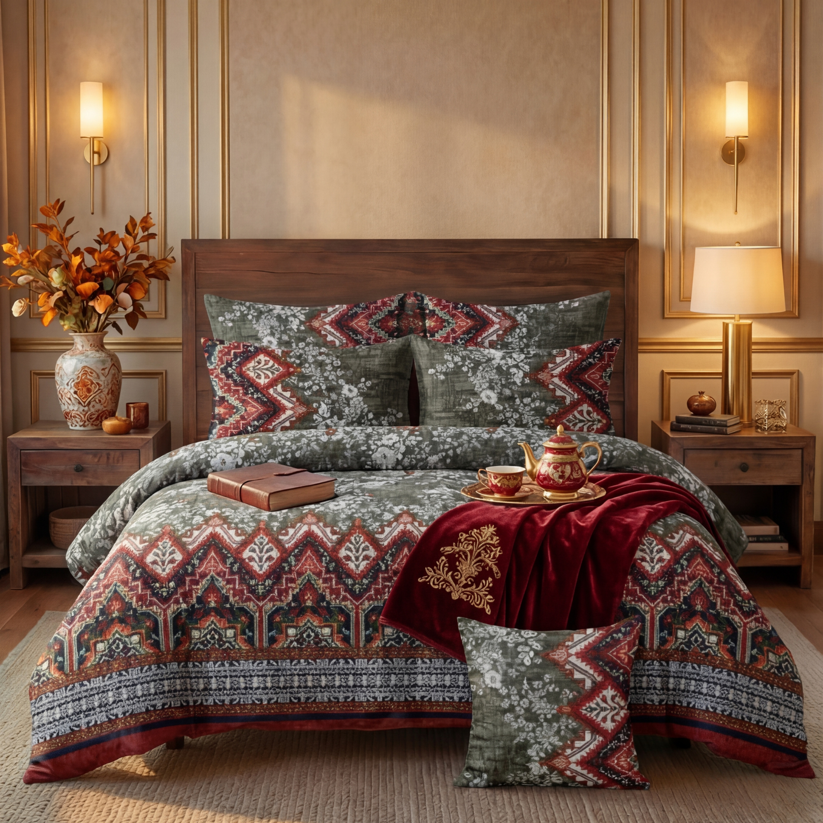 BAWA Comforter Set- 7 Pcs - Aspire Bedding
