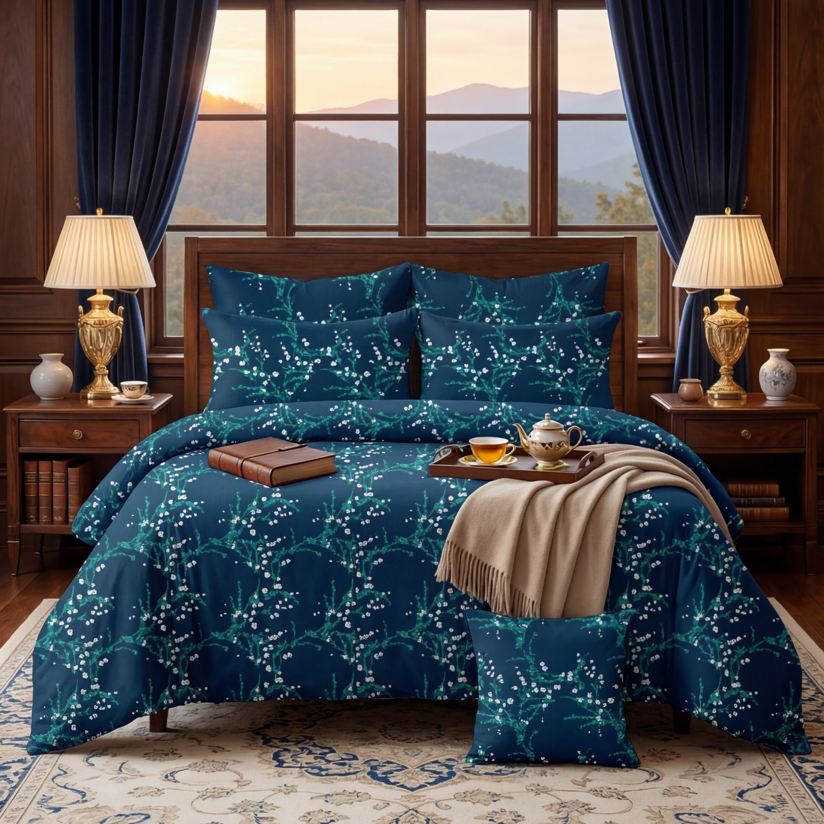 MOCHA Comforter Set- 7 Pcs - Aspire Bedding