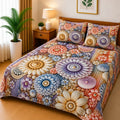 3D Cotton Bedsheet 3pcs (D37)