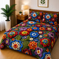 3D Cotton Bedsheet 3pcs (D38)
