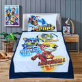 2 Pcs Single Size Cartoon Bedsheet - Puppy