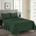 3 Pcs King Size Easy Care Dyed Bedsheet - Green (Limited Stock)