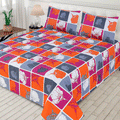 3 Pcs King Size Cotton Mix Bedsheet - Rangé Haya