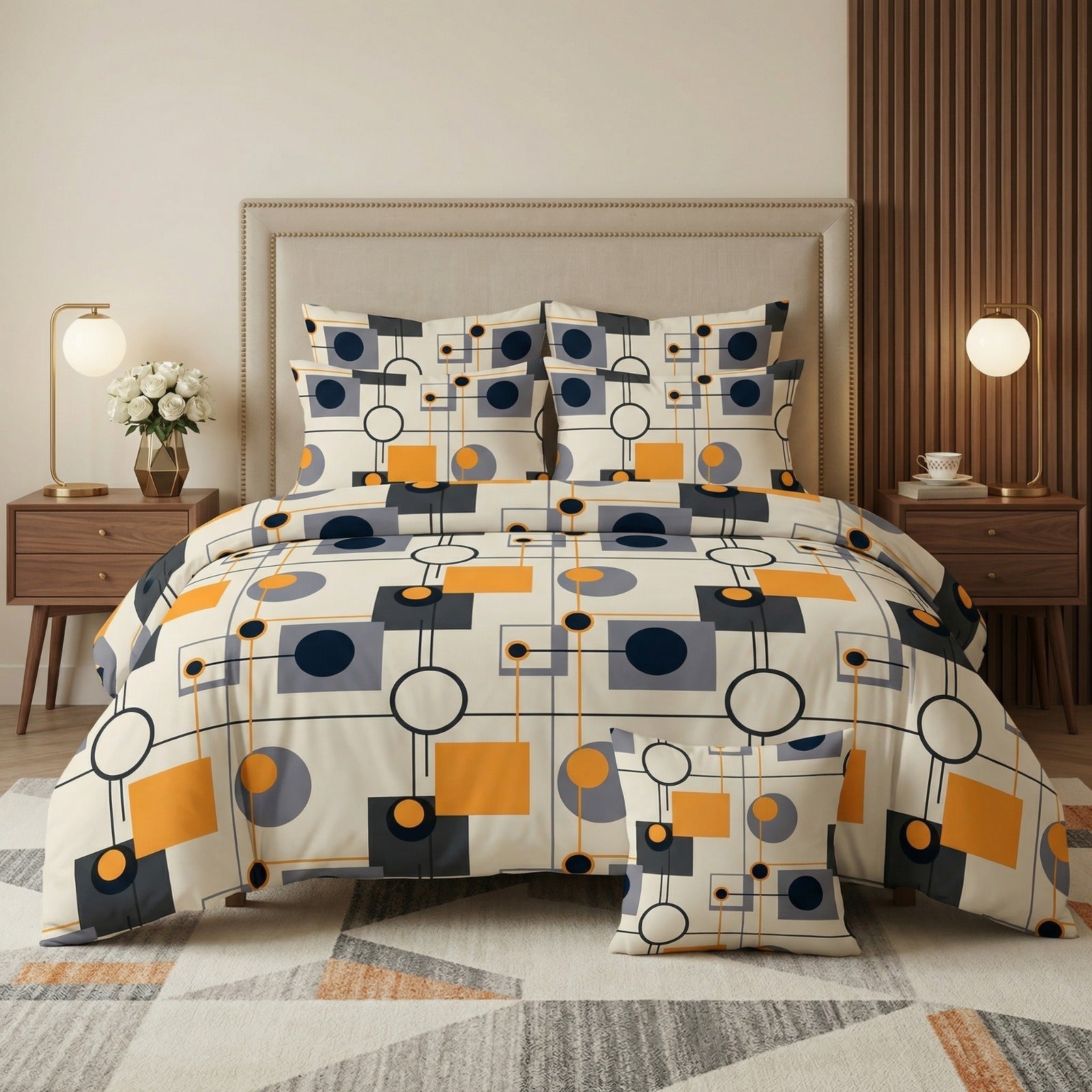 CIRCLE Comforter Set- 7 Pcs - Aspire Bedding