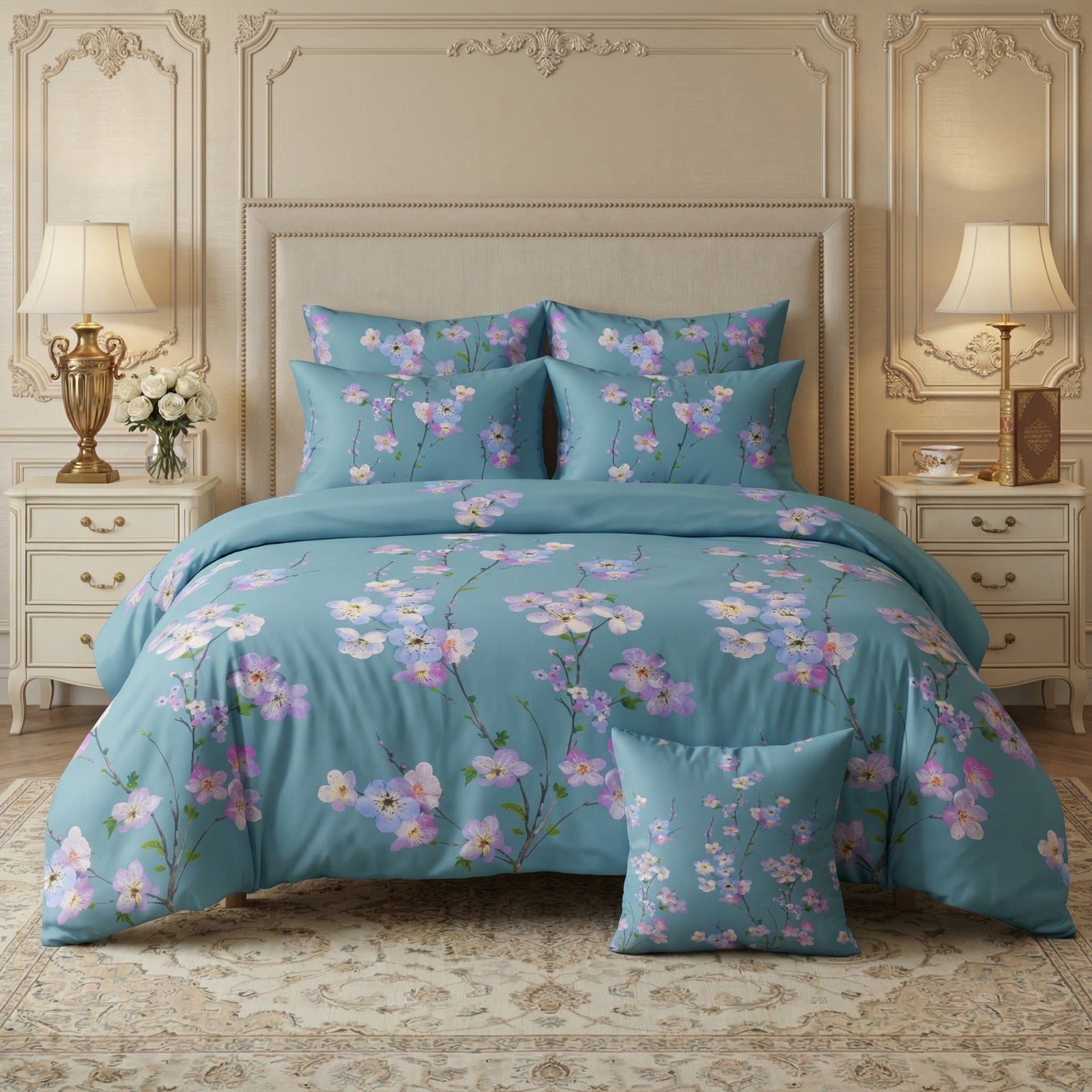 SAKURA Comforter Set- 7 Pcs - Aspire Bedding