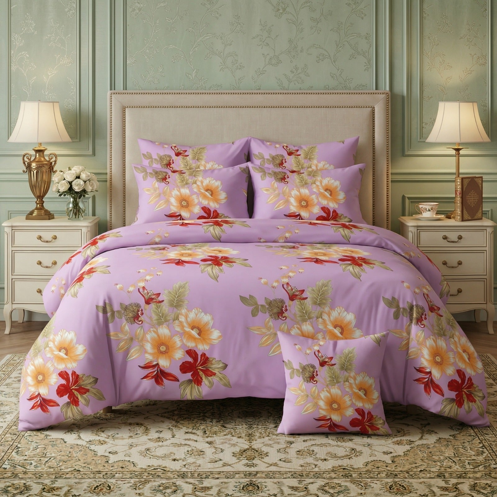 SUNSET Comforter Set- 7 Pcs - Aspire Bedding