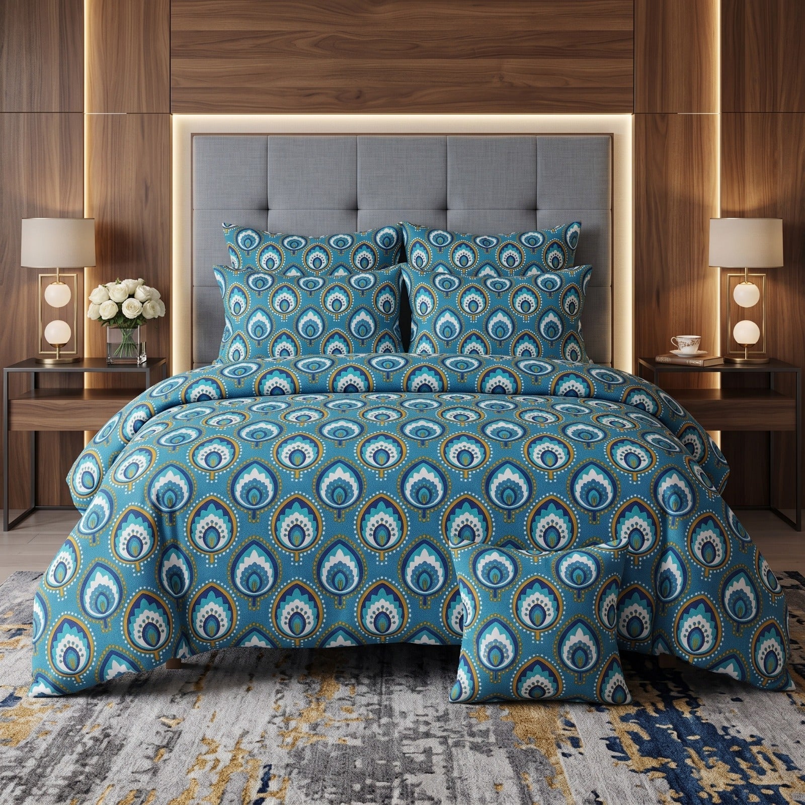 ELINA Comforter Set- 7 Pcs - Aspire Bedding