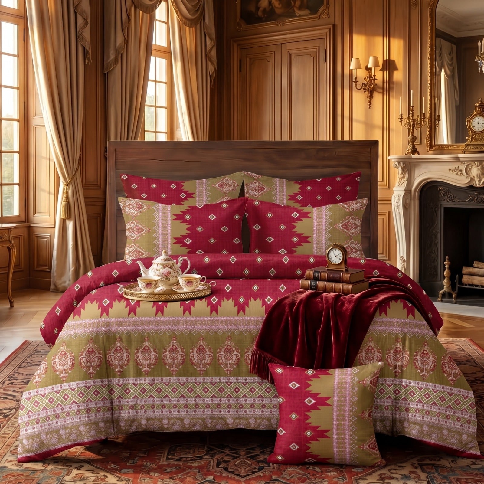 ZOEY Comforter Set- 7 Pcs - Aspire Bedding