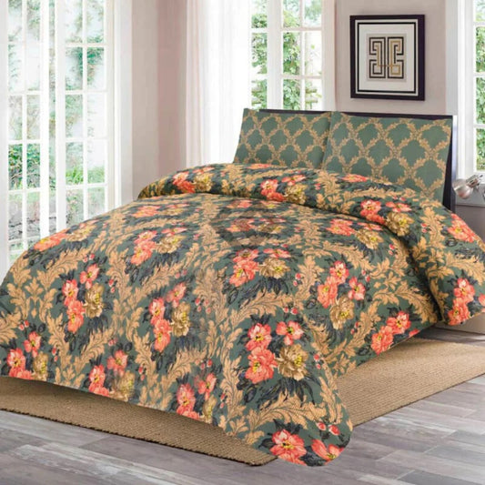 3 Pcs King Size Cotton Mix Bedsheet - A Royal Touch