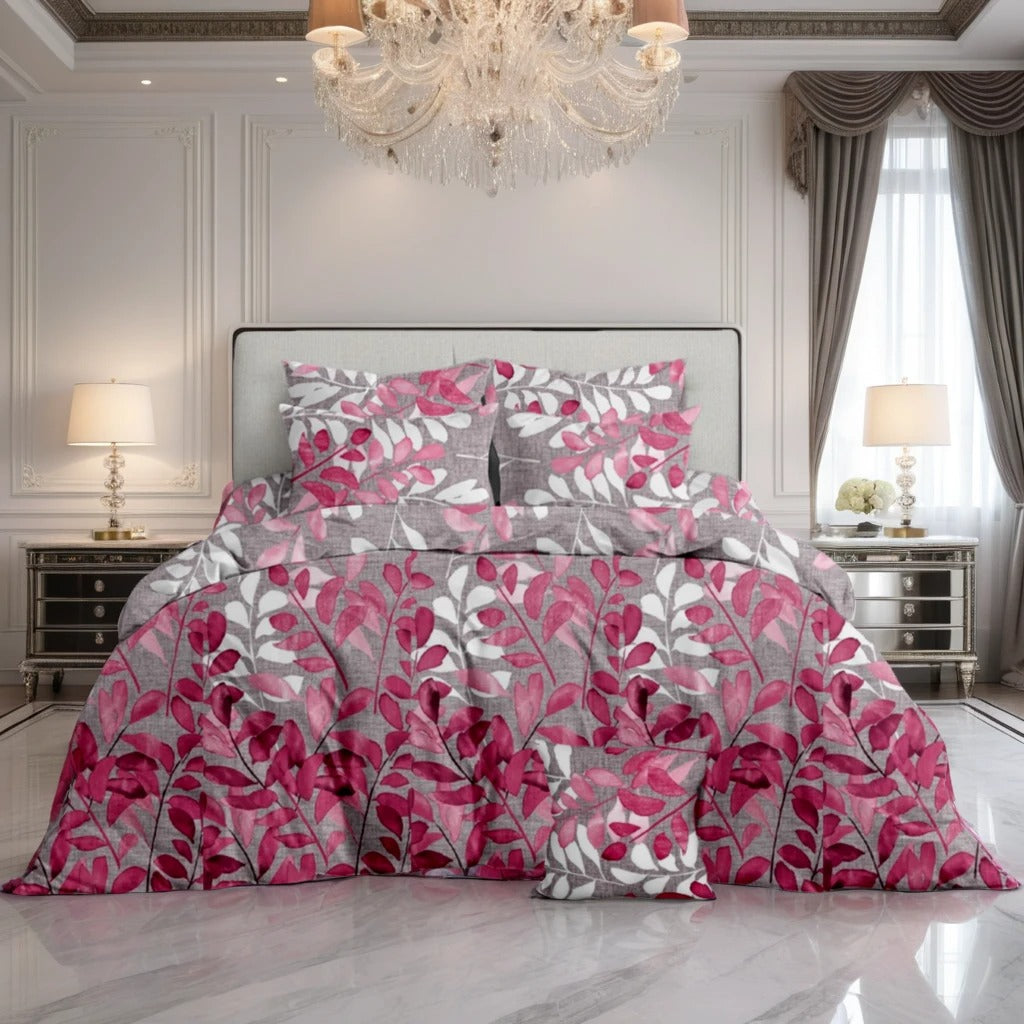PINK ZURIC Comforter Set- 7 Pcs - Aspire Bedding