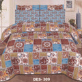 3 Pcs King Size Easy Care Bedsheet - D-309