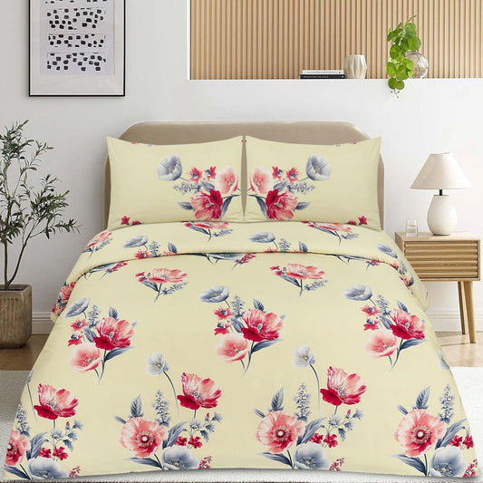 3 Pcs King Size Ultra Soft Bedsheet - Bluma