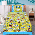 2 Pcs Single Size Cartoon Bedsheet - SpongBob