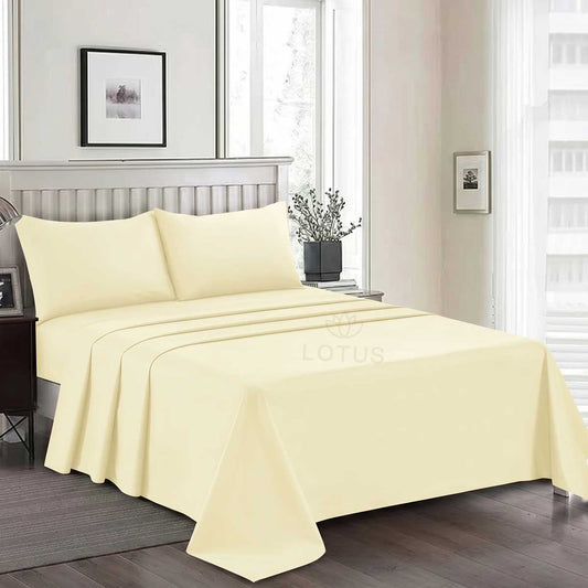 3 Pcs King Size Easy Care Dyed Bedsheet - Boski