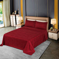 3 Pcs King Size 100% Cotton SATEEN Bedsheet - Chili Pepper Paisley