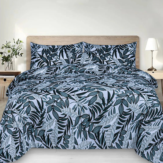3 Pcs King Size Ultra Soft Bedsheet - Floral Bliss