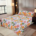 3 Pcs King Size Easy Care Bedsheet - Flower Buds