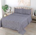 3 Pcs King Size 100% Cotton Bedsheet - Graphic