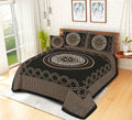 4 Pcs King Size Jacquard Velvet Bedsheet - Versatile Forest Black