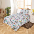 2 Pcs Single Size Cartoon Bedsheet - Koala White