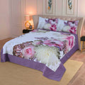 3 Pcs King Size Easy Care Bedsheet - Lady Floral