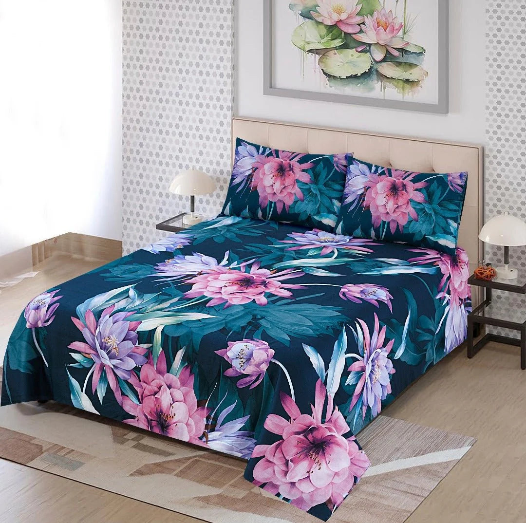 3 Pcs Bedsheet King Size