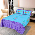 3 Pcs King Size 100% Cotton Bedsheet - Minecraft