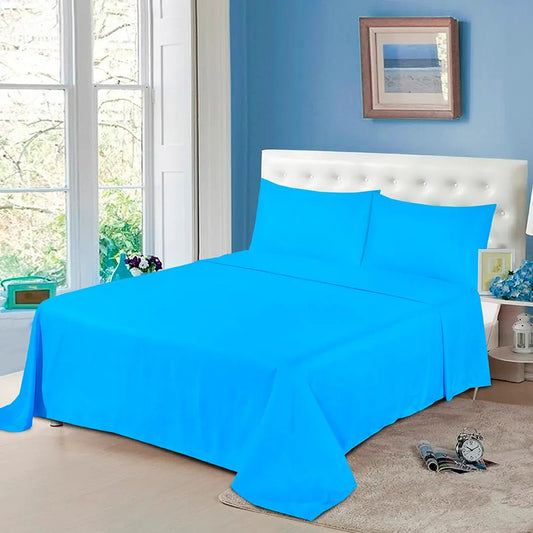 3 Pcs King Size Ultra Soft Dyed Bedsheet - Aquarius (Limited Stock)