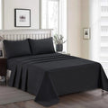 3 Pcs King Size Easy Care Dyed Bedsheet - Black