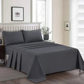 3 Pcs King Size Easy Care Dyed Bedsheet - Gray