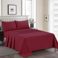 3 Pcs King Size Easy Care Dyed Bedsheet - Maroon