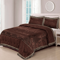 3 Pcs King Size Pure Palachi Bedsheet - Brown