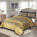3 Pcs King Size Pure Palachi Bedsheet - Golden