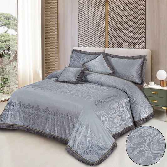 3 Pcs King Size Pure Palachi Bedsheet - Metallic