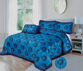 3 Pcs King Size Pure Palachi Bedsheet - Navy
