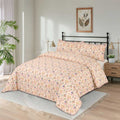 3 Pcs King Size 100% Cotton Bedsheet - Safari