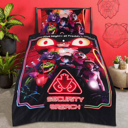 2 Pcs Single Size Cartoon Bedsheet - Security Breach