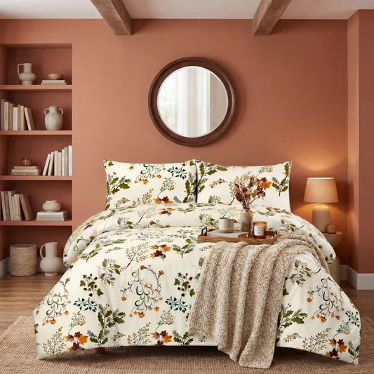3 Pcs King Size Ultra Soft Bedsheet - Flowery