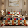 3 Pcs King Size Ultra Soft Bedsheet - Mosaic