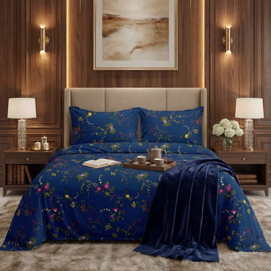 3 Pcs King Size Ultra Soft Bedsheet - Tossed