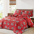 Ultrasonic Micro Fiber Bed Spread Red Berry-30308 - Lotus