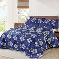 Ultrasonic Micro Fiber Bed Spread White Flowers-30311 - Lotus